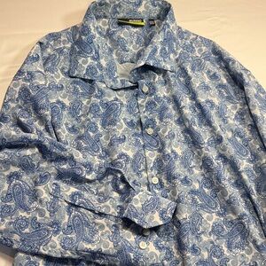 Murano 2XB Blue Paisley Button Down